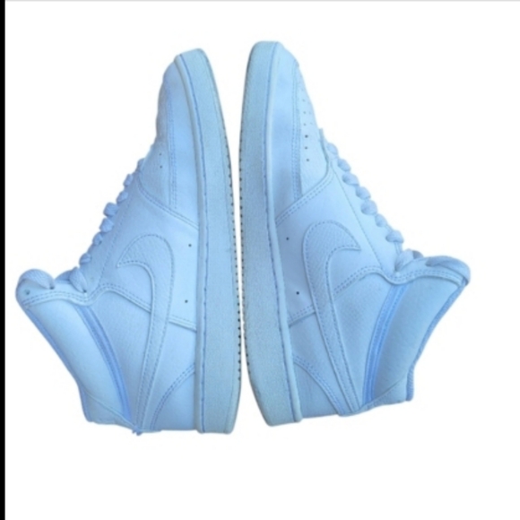 Nike Court Vision White Leather Mid Top Athletic Tennis Shoe Sneaker Women 6 - Picture 4 of 11
